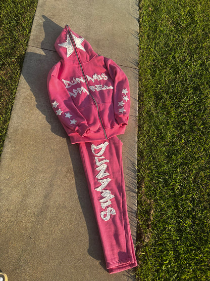 5 Star Sweat Suit- Pink